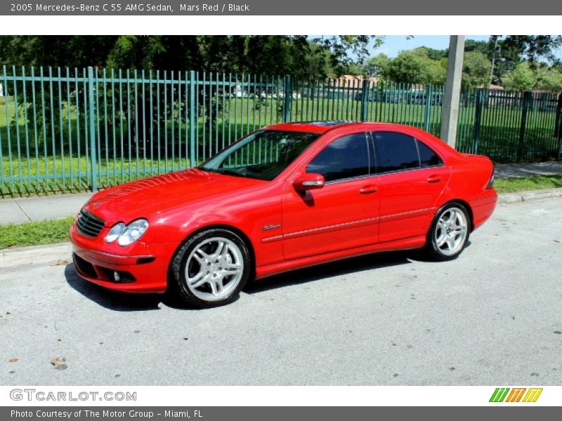 Mars Red / Black 2005 Mercedes-Benz C 55 AMG Sedan