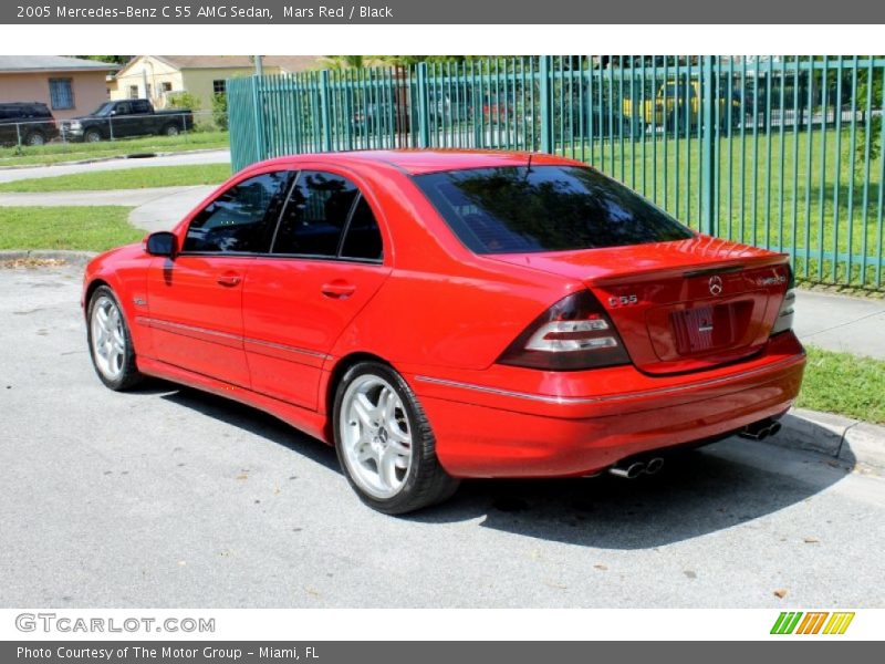 Mars Red / Black 2005 Mercedes-Benz C 55 AMG Sedan