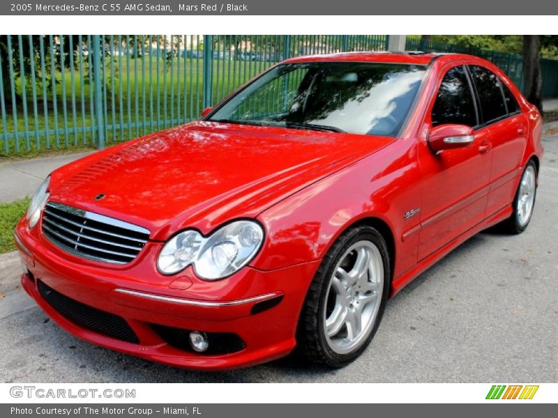 Mars Red / Black 2005 Mercedes-Benz C 55 AMG Sedan