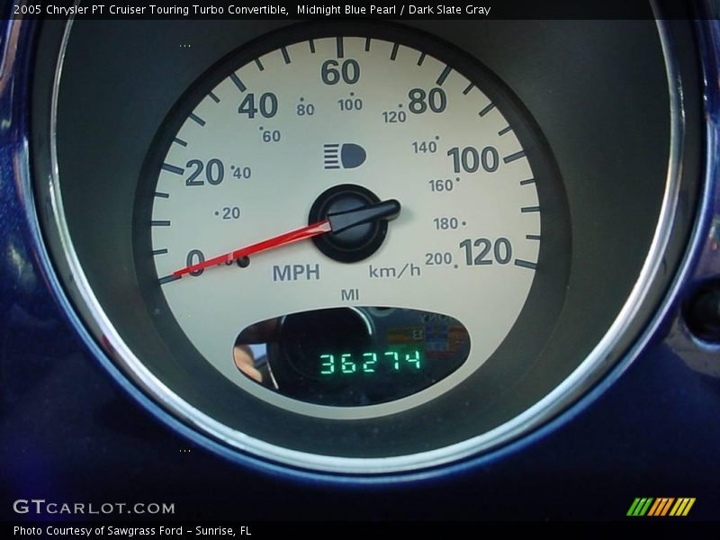 Midnight Blue Pearl / Dark Slate Gray 2005 Chrysler PT Cruiser Touring Turbo Convertible