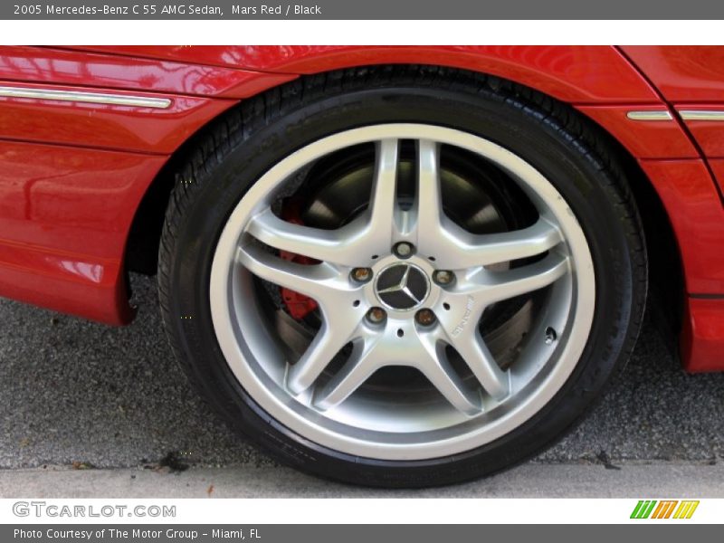 Mars Red / Black 2005 Mercedes-Benz C 55 AMG Sedan