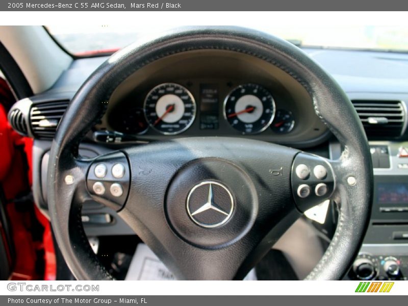Mars Red / Black 2005 Mercedes-Benz C 55 AMG Sedan