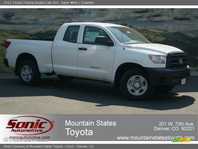 Super White / Graphite 2012 Toyota Tundra Double Cab 4x4