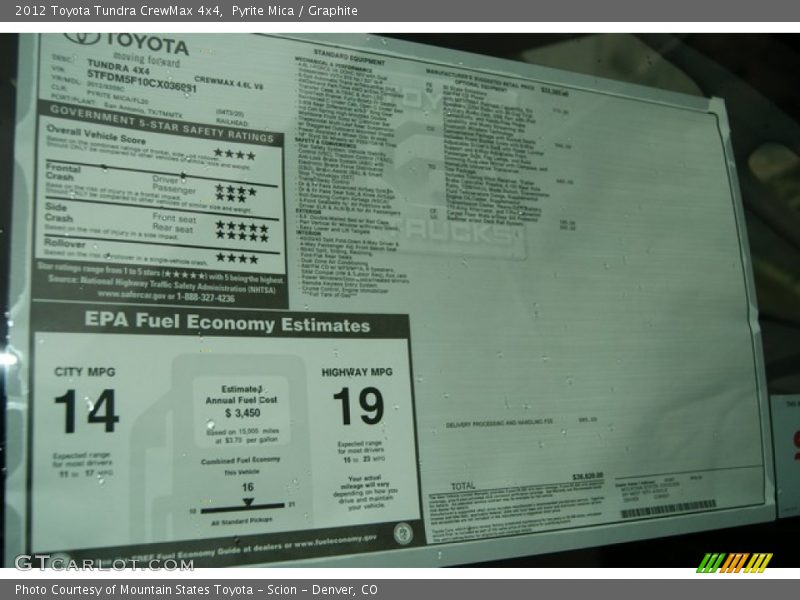 Pyrite Mica / Graphite 2012 Toyota Tundra CrewMax 4x4
