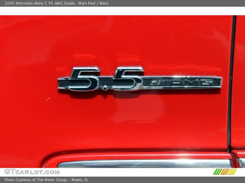 Mars Red / Black 2005 Mercedes-Benz C 55 AMG Sedan