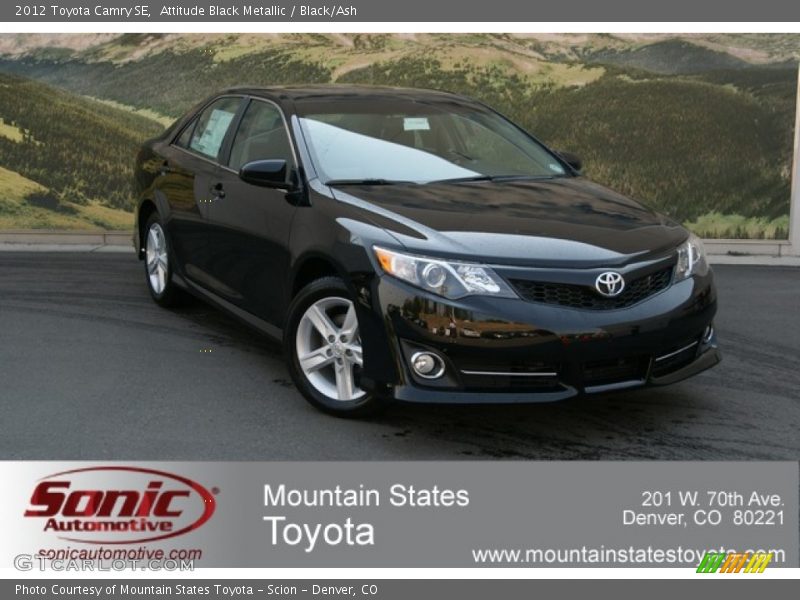 Attitude Black Metallic / Black/Ash 2012 Toyota Camry SE