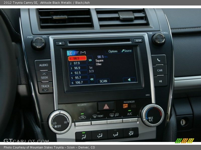 Attitude Black Metallic / Black/Ash 2012 Toyota Camry SE