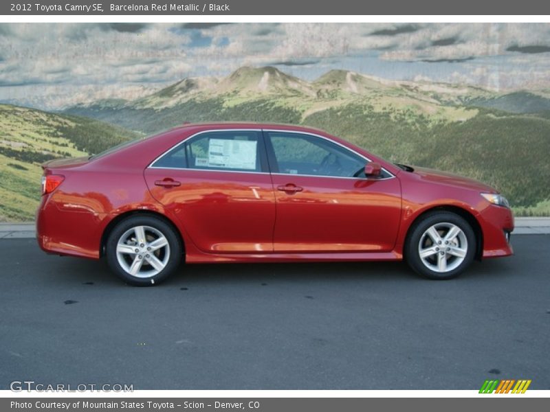 Barcelona Red Metallic / Black 2012 Toyota Camry SE