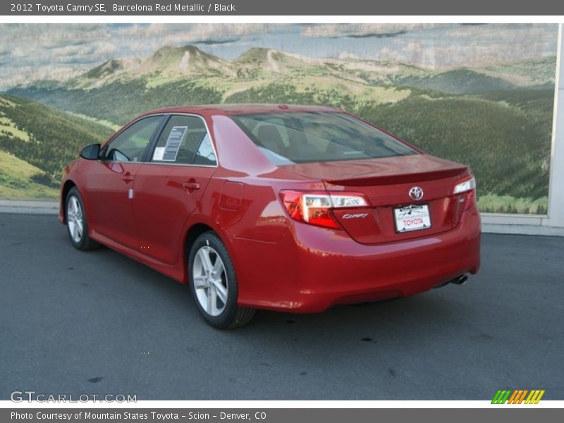 Barcelona Red Metallic / Black 2012 Toyota Camry SE