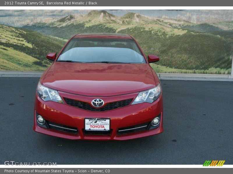 Barcelona Red Metallic / Black 2012 Toyota Camry SE