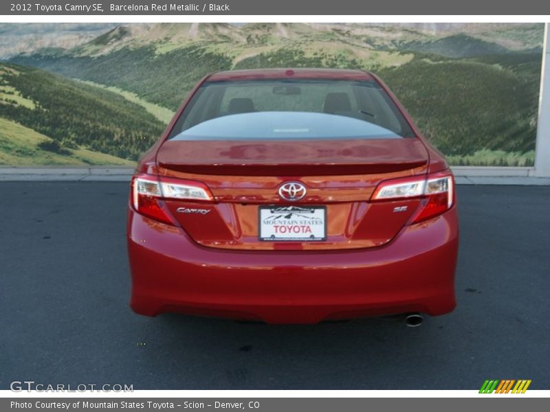 Barcelona Red Metallic / Black 2012 Toyota Camry SE
