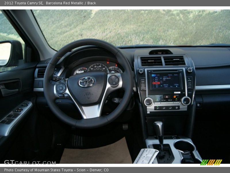 Barcelona Red Metallic / Black 2012 Toyota Camry SE