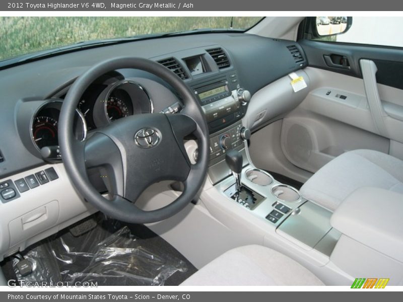 Magnetic Gray Metallic / Ash 2012 Toyota Highlander V6 4WD