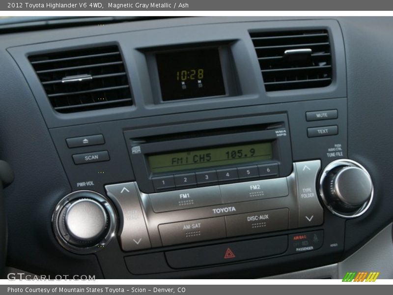 Magnetic Gray Metallic / Ash 2012 Toyota Highlander V6 4WD