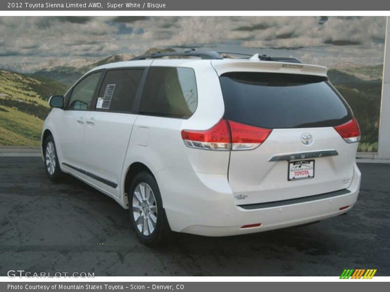 Super White / Bisque 2012 Toyota Sienna Limited AWD