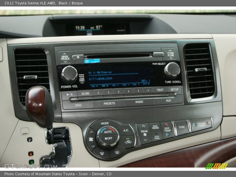 Black / Bisque 2012 Toyota Sienna XLE AWD
