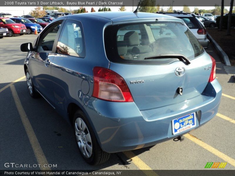 Bayou Blue Pearl / Dark Charcoal 2008 Toyota Yaris 3 Door Liftback