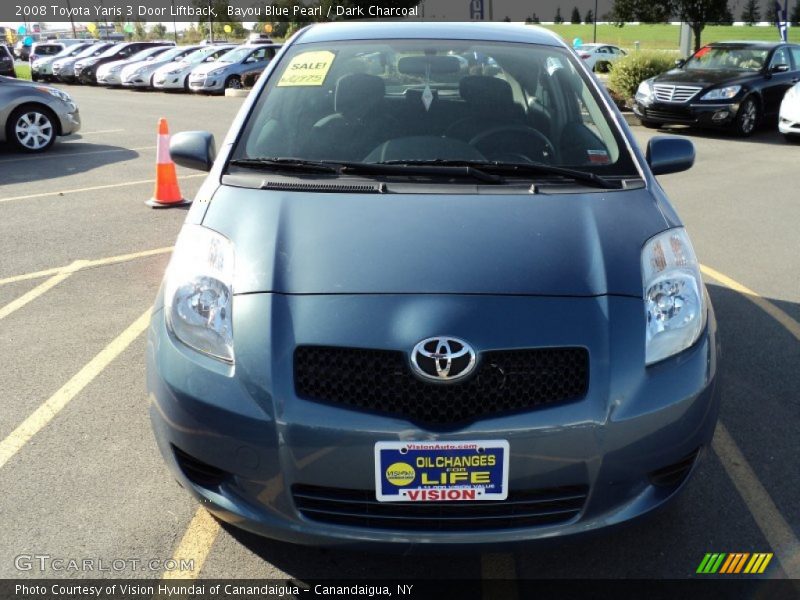 Bayou Blue Pearl / Dark Charcoal 2008 Toyota Yaris 3 Door Liftback