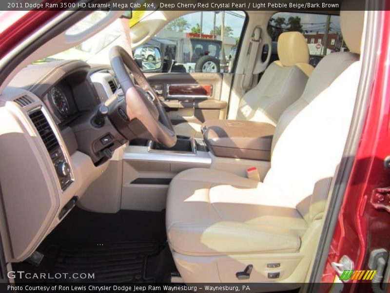 Deep Cherry Red Crystal Pearl / Light Pebble Beige/Bark Brown 2011 Dodge Ram 3500 HD Laramie Mega Cab 4x4
