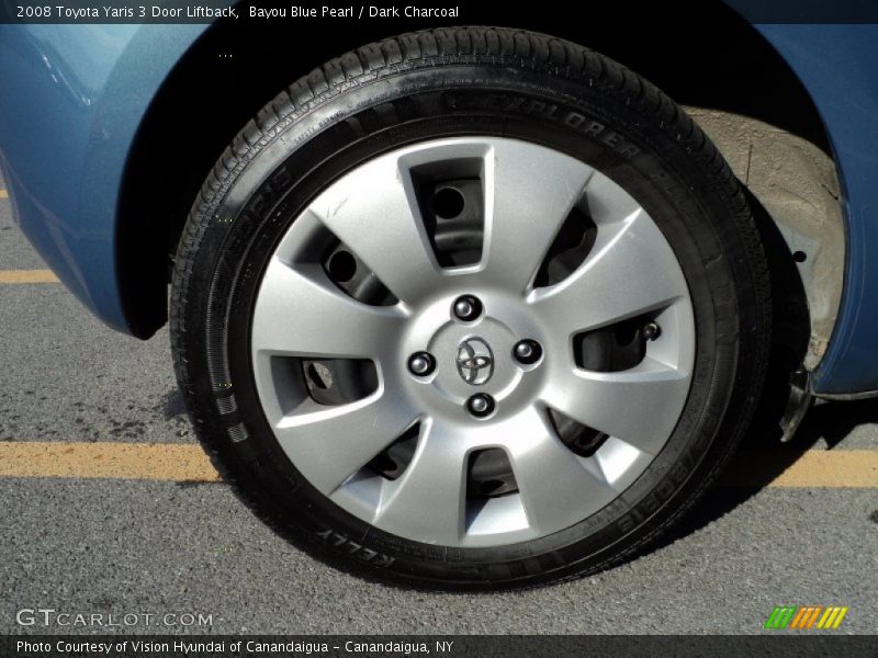 Bayou Blue Pearl / Dark Charcoal 2008 Toyota Yaris 3 Door Liftback