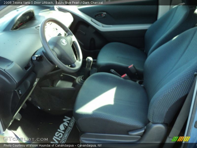 Bayou Blue Pearl / Dark Charcoal 2008 Toyota Yaris 3 Door Liftback