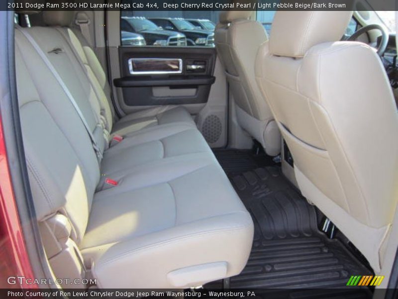 Deep Cherry Red Crystal Pearl / Light Pebble Beige/Bark Brown 2011 Dodge Ram 3500 HD Laramie Mega Cab 4x4