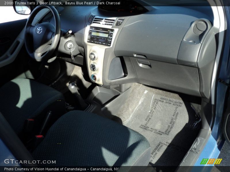 Bayou Blue Pearl / Dark Charcoal 2008 Toyota Yaris 3 Door Liftback