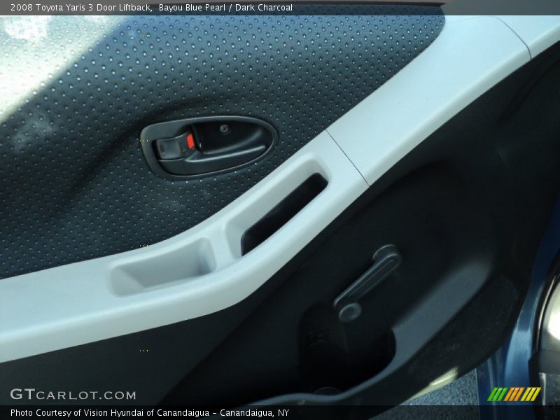 Bayou Blue Pearl / Dark Charcoal 2008 Toyota Yaris 3 Door Liftback