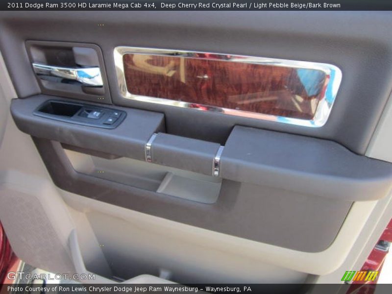 Deep Cherry Red Crystal Pearl / Light Pebble Beige/Bark Brown 2011 Dodge Ram 3500 HD Laramie Mega Cab 4x4