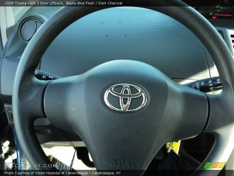 Bayou Blue Pearl / Dark Charcoal 2008 Toyota Yaris 3 Door Liftback