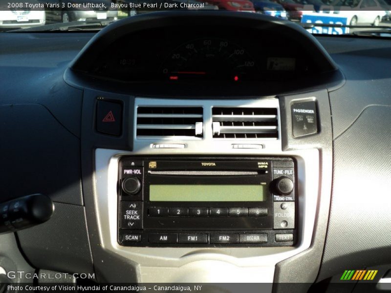 Bayou Blue Pearl / Dark Charcoal 2008 Toyota Yaris 3 Door Liftback