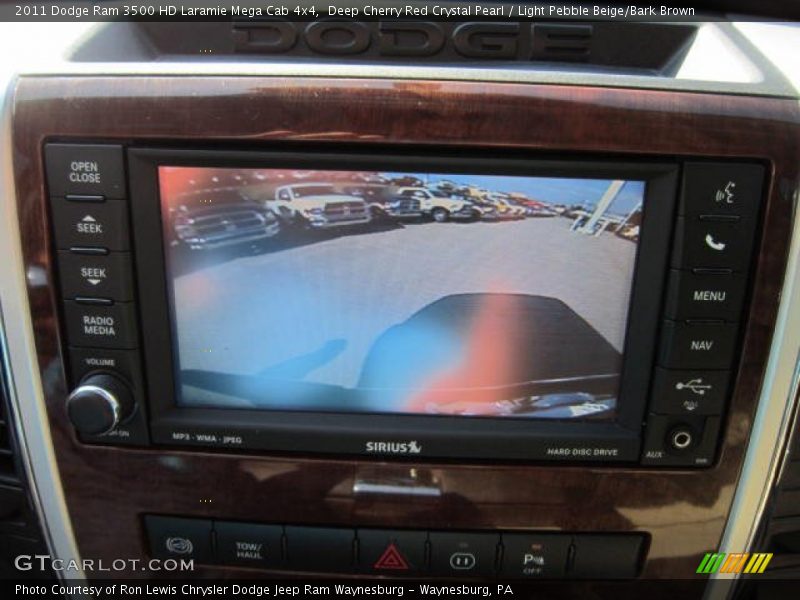 Deep Cherry Red Crystal Pearl / Light Pebble Beige/Bark Brown 2011 Dodge Ram 3500 HD Laramie Mega Cab 4x4