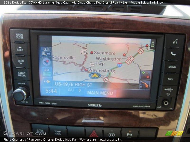 Deep Cherry Red Crystal Pearl / Light Pebble Beige/Bark Brown 2011 Dodge Ram 3500 HD Laramie Mega Cab 4x4