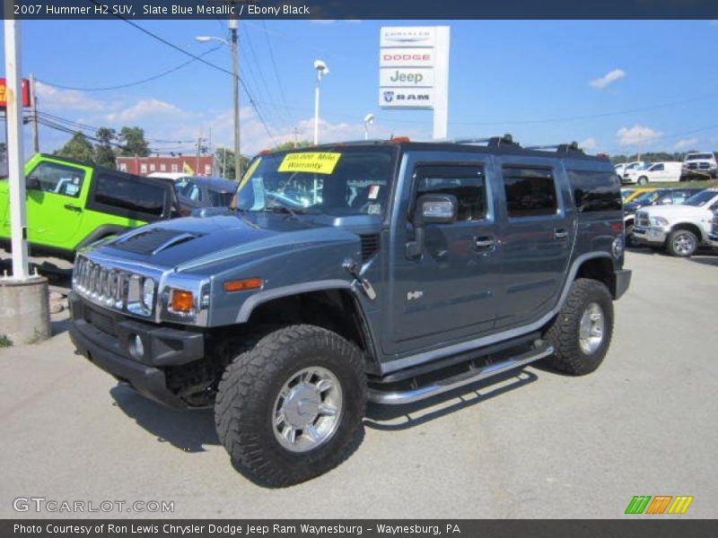 Slate Blue Metallic / Ebony Black 2007 Hummer H2 SUV