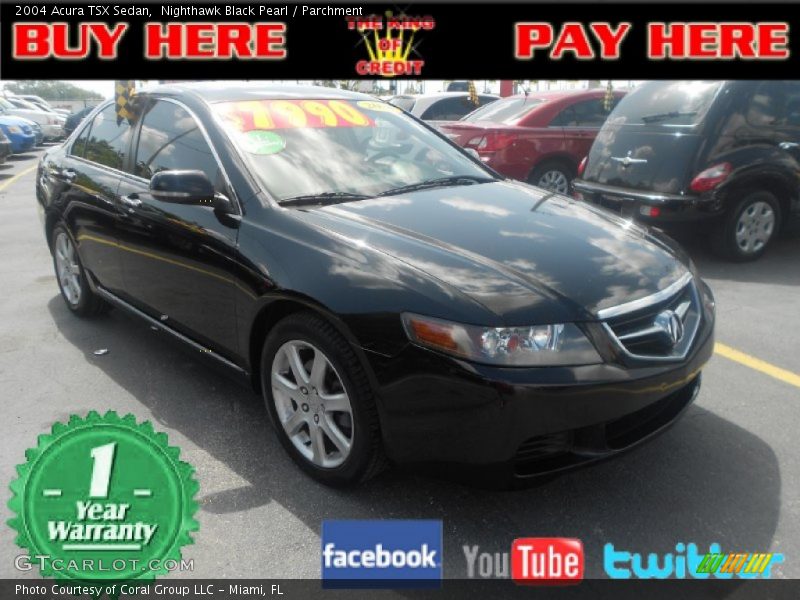 Nighthawk Black Pearl / Parchment 2004 Acura TSX Sedan