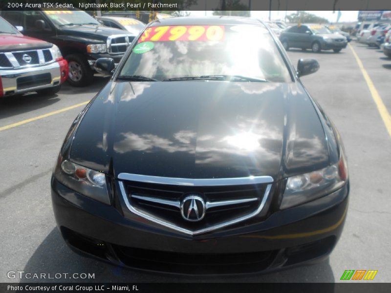 Nighthawk Black Pearl / Parchment 2004 Acura TSX Sedan