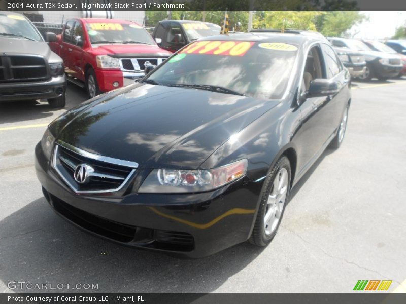 Nighthawk Black Pearl / Parchment 2004 Acura TSX Sedan