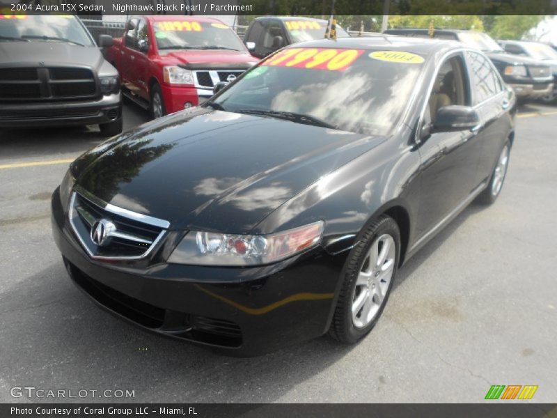 Nighthawk Black Pearl / Parchment 2004 Acura TSX Sedan