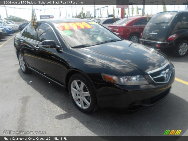 Nighthawk Black Pearl / Parchment 2004 Acura TSX Sedan