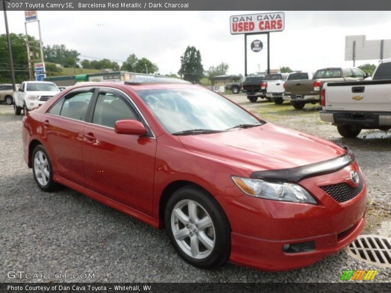 Barcelona Red Metallic / Dark Charcoal 2007 Toyota Camry SE