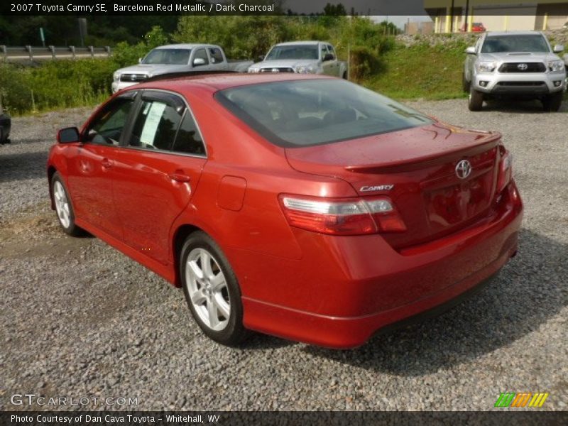 Barcelona Red Metallic / Dark Charcoal 2007 Toyota Camry SE