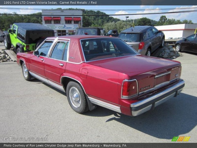 Garnet Red Metallic / Red 1991 Ford LTD Crown Victoria Sedan