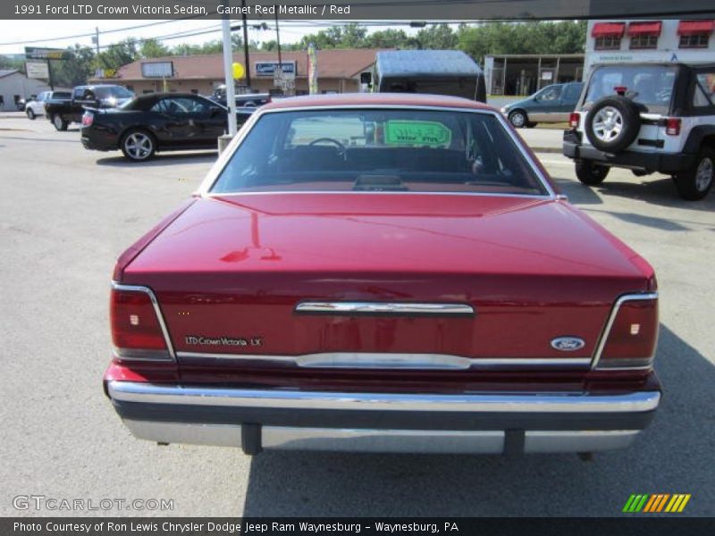 Garnet Red Metallic / Red 1991 Ford LTD Crown Victoria Sedan