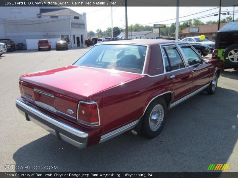 Garnet Red Metallic / Red 1991 Ford LTD Crown Victoria Sedan