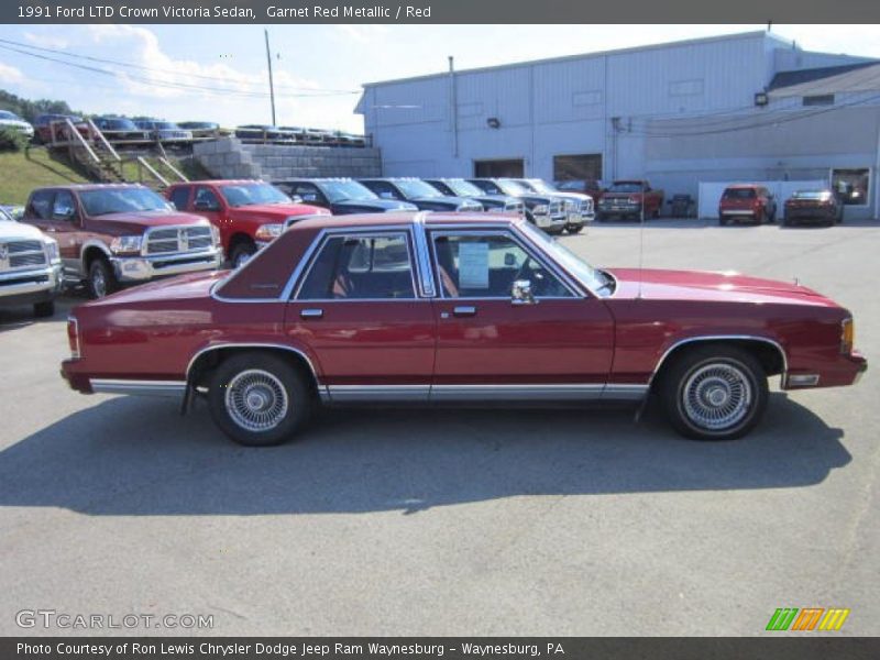 Garnet Red Metallic / Red 1991 Ford LTD Crown Victoria Sedan
