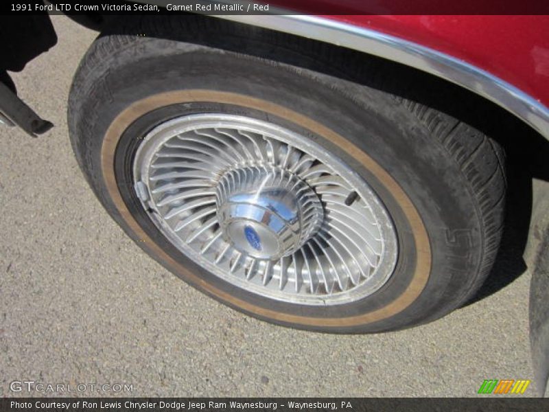 Garnet Red Metallic / Red 1991 Ford LTD Crown Victoria Sedan