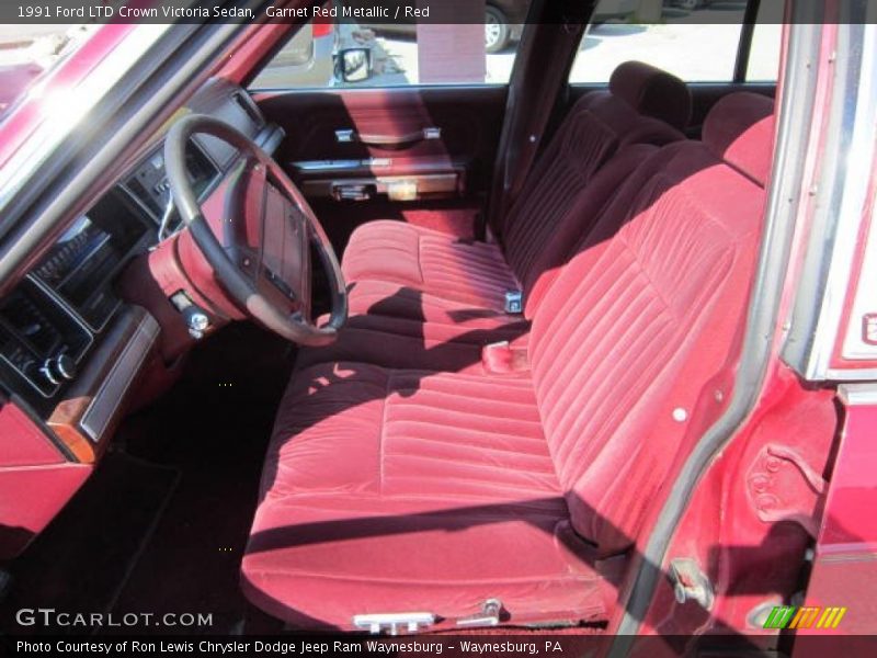 Garnet Red Metallic / Red 1991 Ford LTD Crown Victoria Sedan