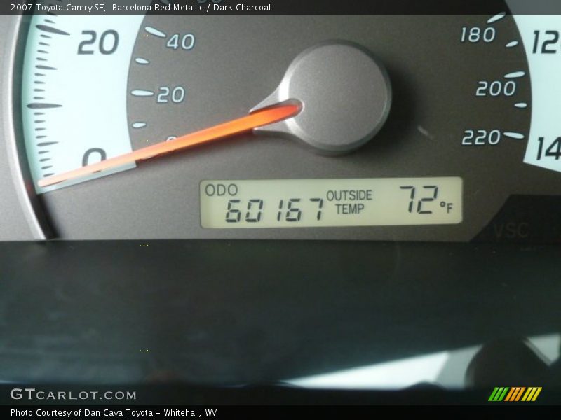 Barcelona Red Metallic / Dark Charcoal 2007 Toyota Camry SE