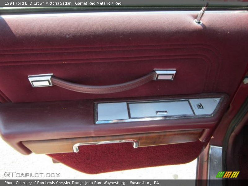 Garnet Red Metallic / Red 1991 Ford LTD Crown Victoria Sedan