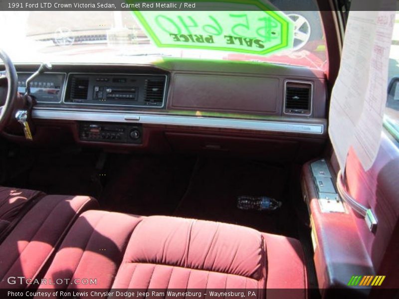 Garnet Red Metallic / Red 1991 Ford LTD Crown Victoria Sedan